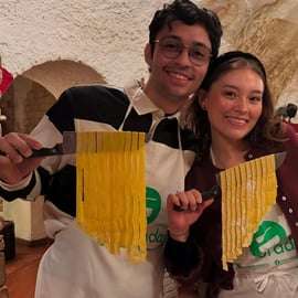 Rom: Fettucine och Tiramisu Fettucine- och Tiramisu-klass nära Spanska trappan