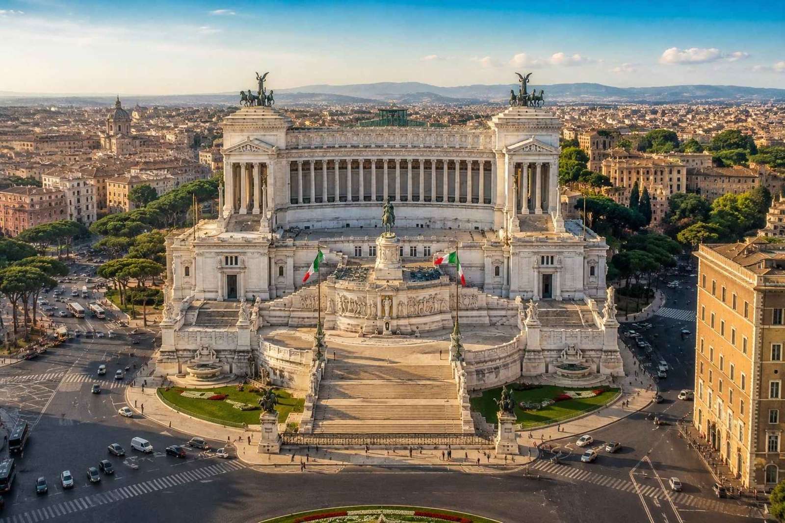 Rome: ticket voor de panoramische lift van het Monument van Victor Emanuel II met audiogids