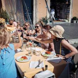 Rome: Pasta en Tiramisu kookles op Piazza Navona