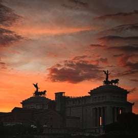 Golfkartour door Rome bij zonsondergang en uitkijkpunt