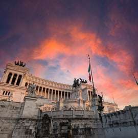 Golfkartour door Rome bij zonsondergang en uitkijkpunt