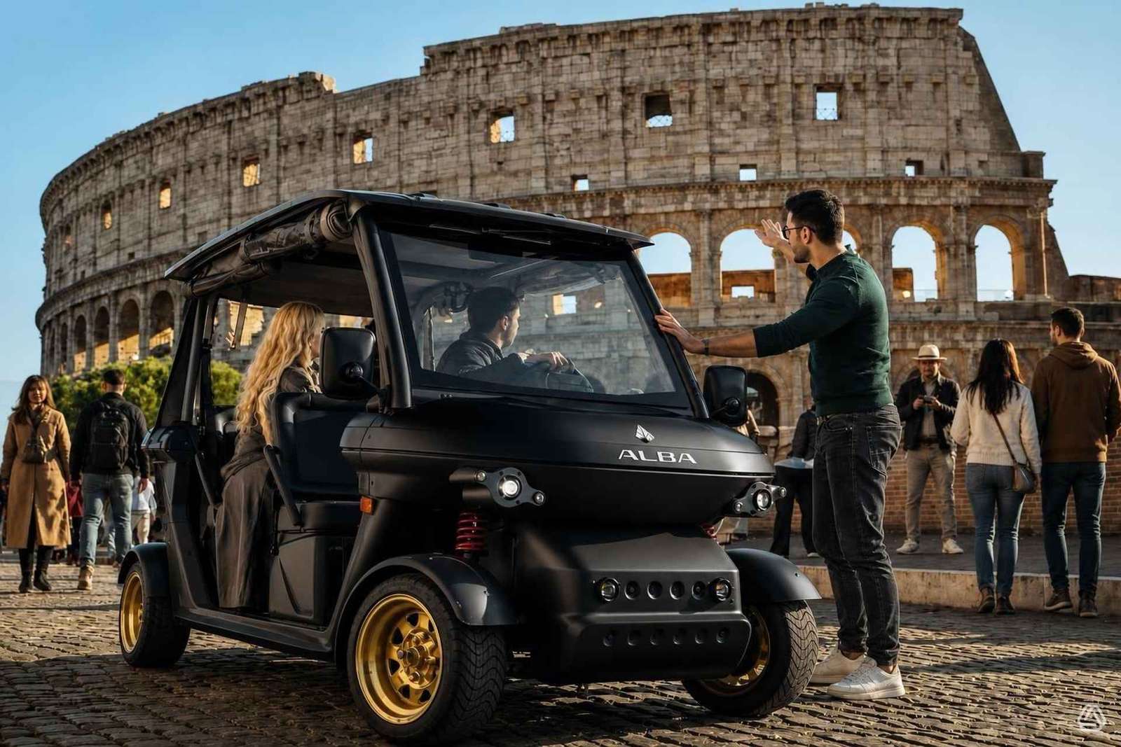 Tour in golfkarretje door Rome vanaf je hotel