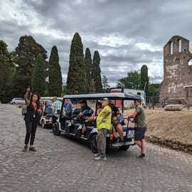 Tour per golfkar over de Via Appia en catacomben