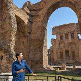 Caracalla-fürdők hangos útikalauzos jegy, 17 állomással