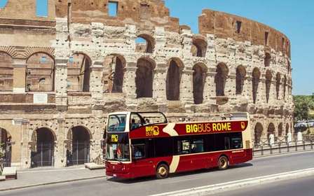 Hop-on hop-off bus Rome met open dak en audiocommentaar