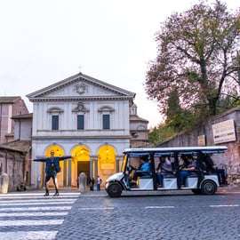 Rome: Catacomben en Appian Way Golfkar Tour in kleine groep